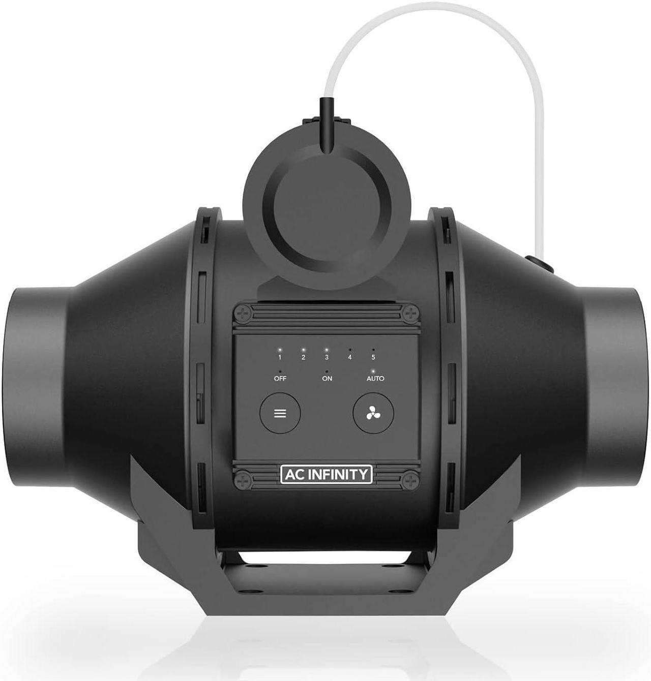 Main image of Automatic Duct Fan 4", Inline Fan with Differential Fan Pressure Switch, Air Vent Booster Fan for Industrial HVAC Ducting Ventilation Exhaust Systems