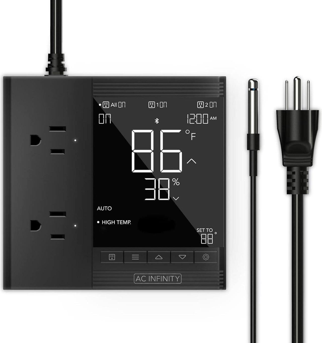 Main image of Controller 75, Smart Outlet Controller, with Temperature, Humidity, Timer, Cycle, Schedule Controls, Desktop Digital Thermostat for Heat Mat, Seedling Germination, and Propagation