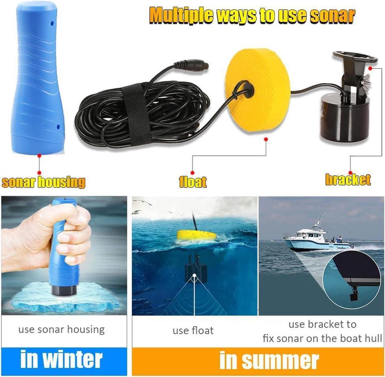 Alt view image 5 of 7 - Small Portable Fish Finder Kayak Sonar Handheld Fish Finders Ice Fishing Castable Depth Finder Boat Fisherman Gifts