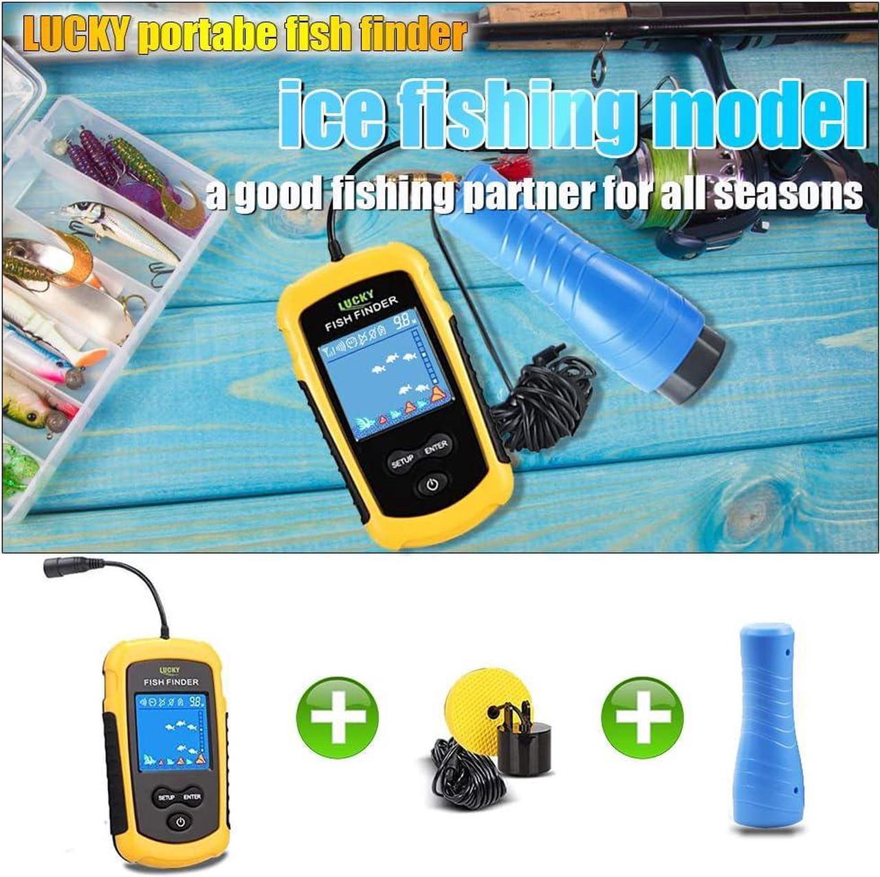 Alt view image 7 of 7 - Small Portable Fish Finder Kayak Sonar Handheld Fish Finders Ice Fishing Castable Depth Finder Boat Fisherman Gifts