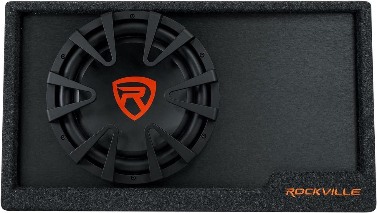 Alt view image 3 of 7 - Rws12ca Slim 1200 Watt 12" Amplified Powered Car Subwoofer Enclosure ,Black