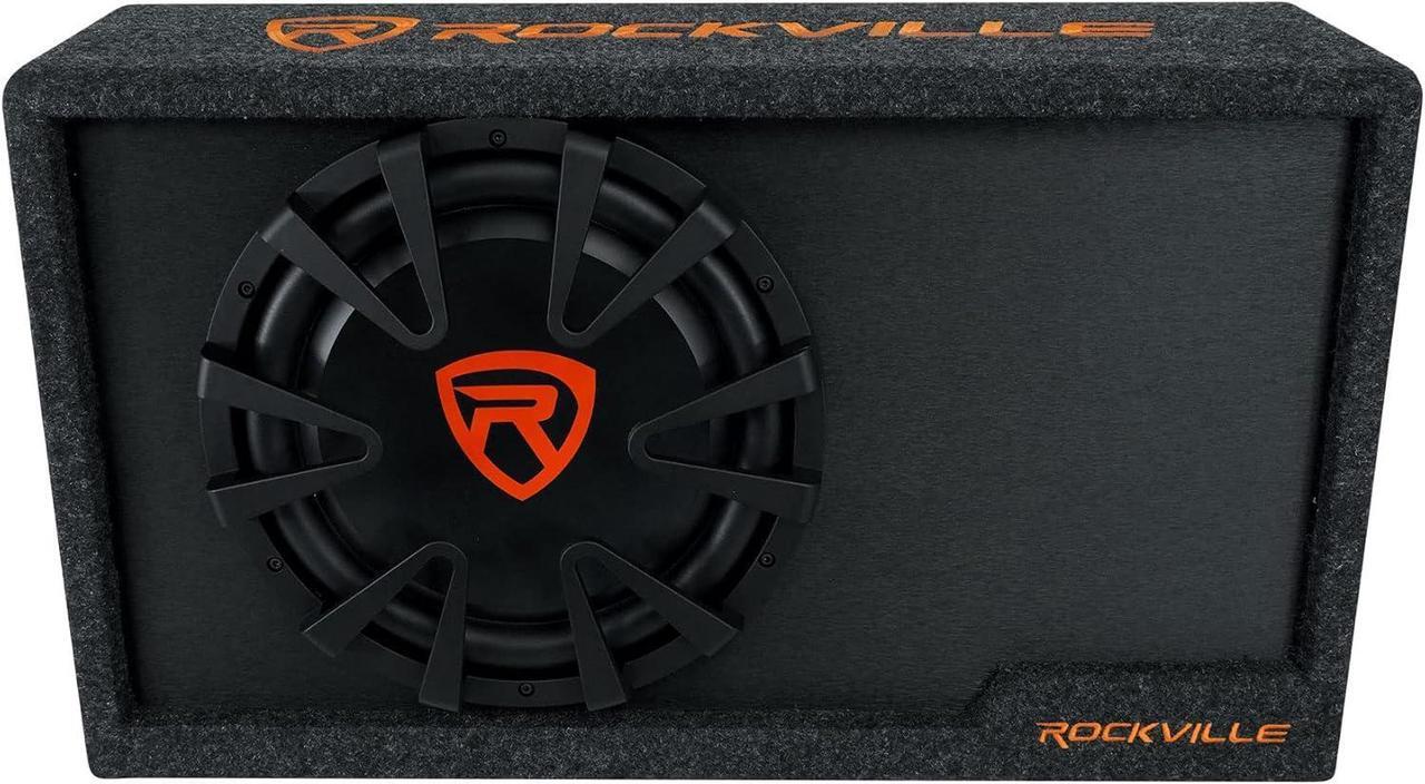 Alt view image 4 of 7 - Rws12ca Slim 1200 Watt 12" Amplified Powered Car Subwoofer Enclosure ,Black