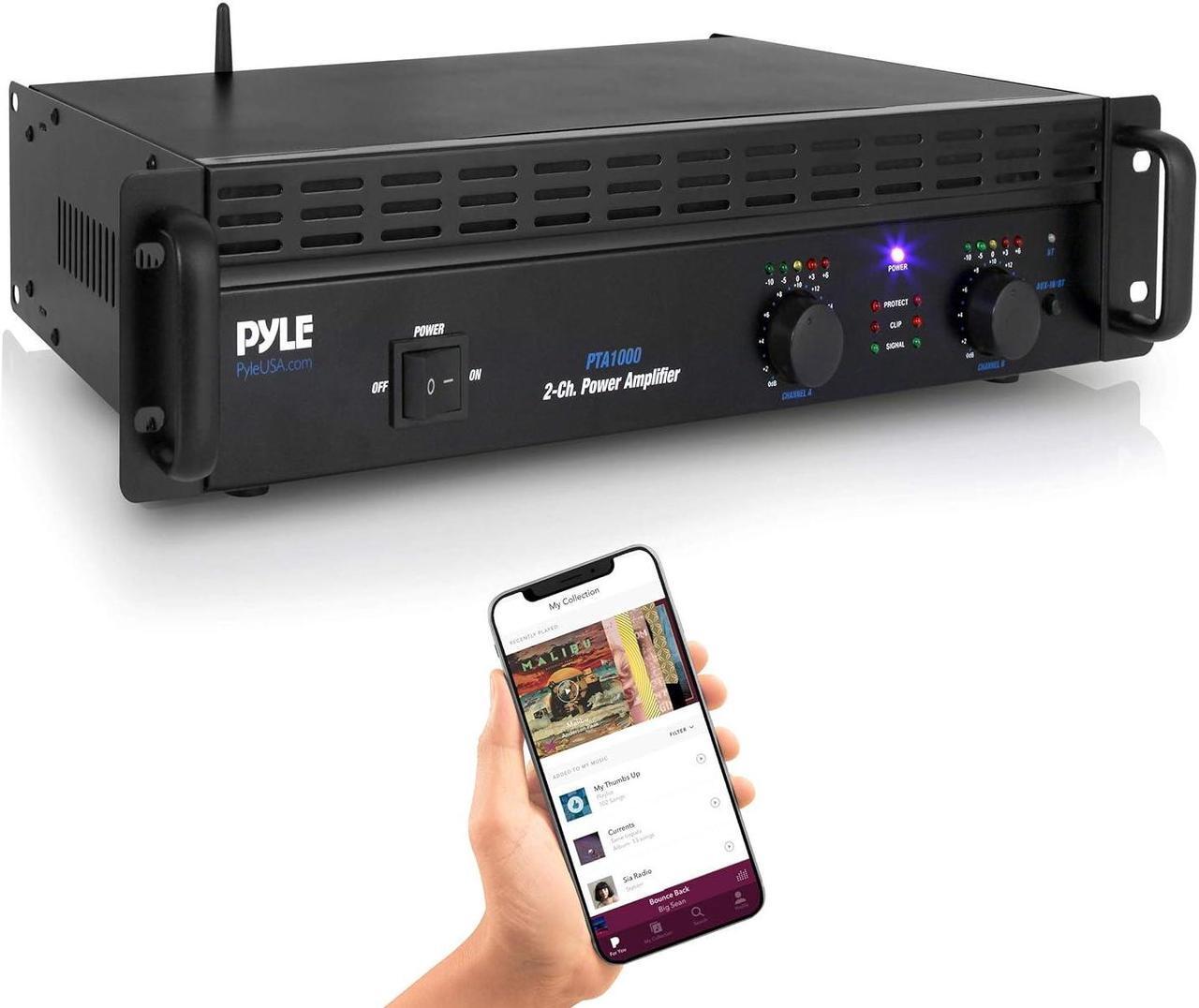 Main image of 2-Channel Bluetooth Power Amplifier - 2000W Bridgeable Rack Mount Pro Audio Sound Wireless Home Stereo Receiver w/TRS XLR Input,LCD, Bridge Mode, Cooling Fan - Entertainment Speaker System