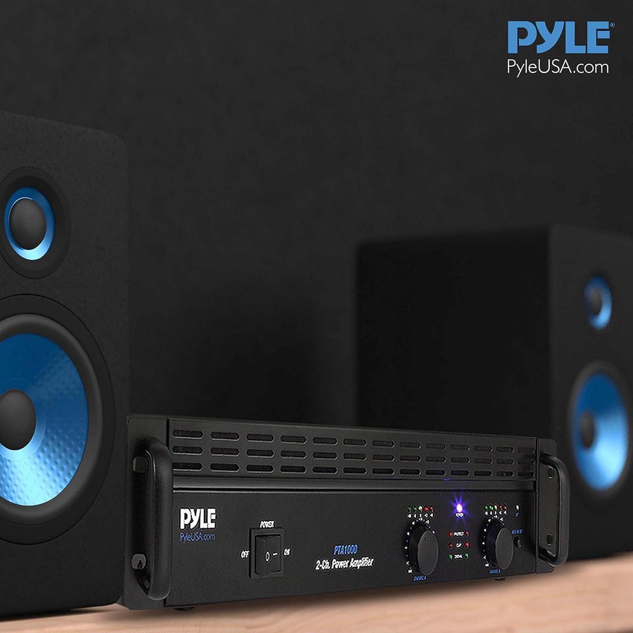 Alt view image 6 of 7 - 2-Channel Bluetooth Power Amplifier - 2000W Bridgeable Rack Mount Pro Audio Sound Wireless Home Stereo Receiver w/TRS XLR Input,LCD, Bridge Mode, Cooling Fan - Entertainment Speaker System