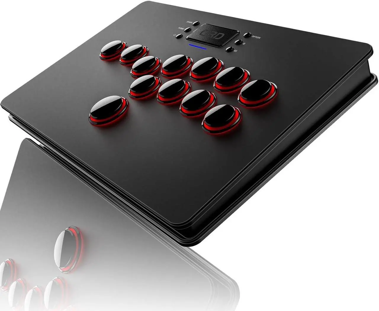 Main image of S3 Wireless Arcade Stick for Nintendo Switch PS4 PS3 PS2 Xbox 360 PC Mac iOS Android TV Box, Leverless Fighting Stick with Touchpad, Cellphone Holder, 3.5mm Audio Port, 5 Latency Mode, S3-AB01