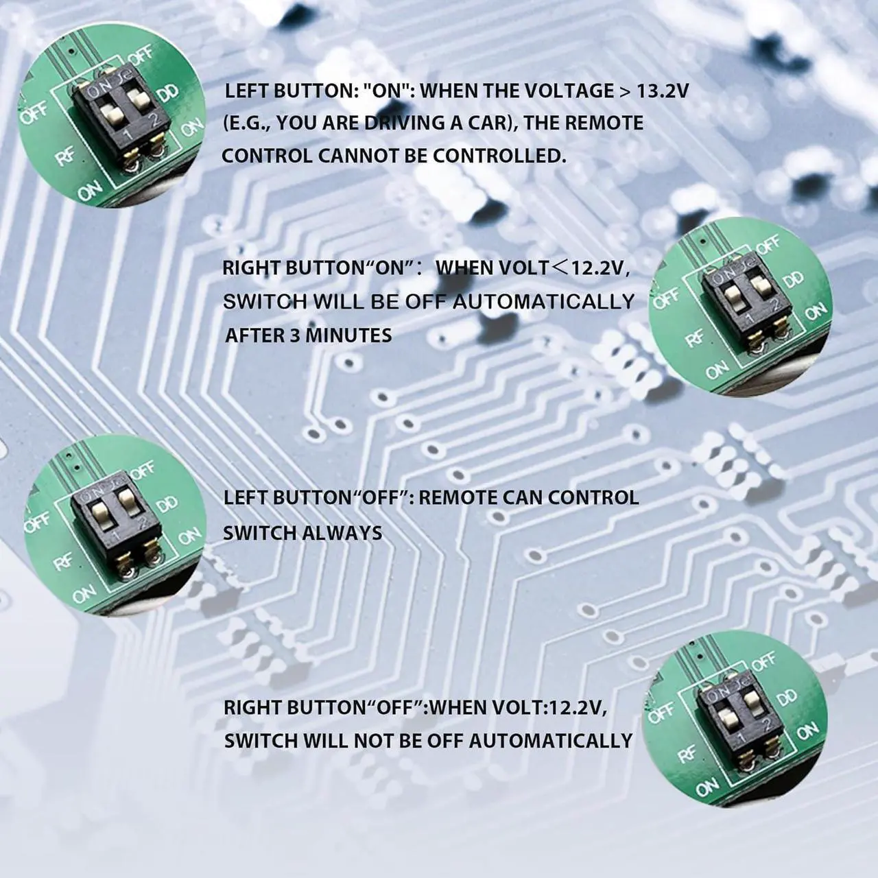 Alt view image 3 of 6 - DC12V 100-240A Battery Switch Relay Integrated Wireless Remote Control Disconnect Cut Off Isolator Master Switches, with Voltage Display