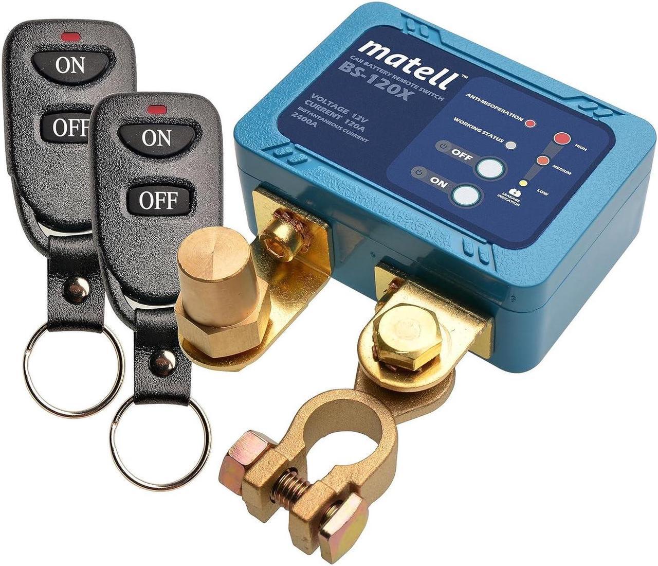 Main image of DC 12V 500A Remote Battery Disconnect Switch Smart Voltage Control Battery Kill Switch for car Anti Theft Battery Shut Off Switch