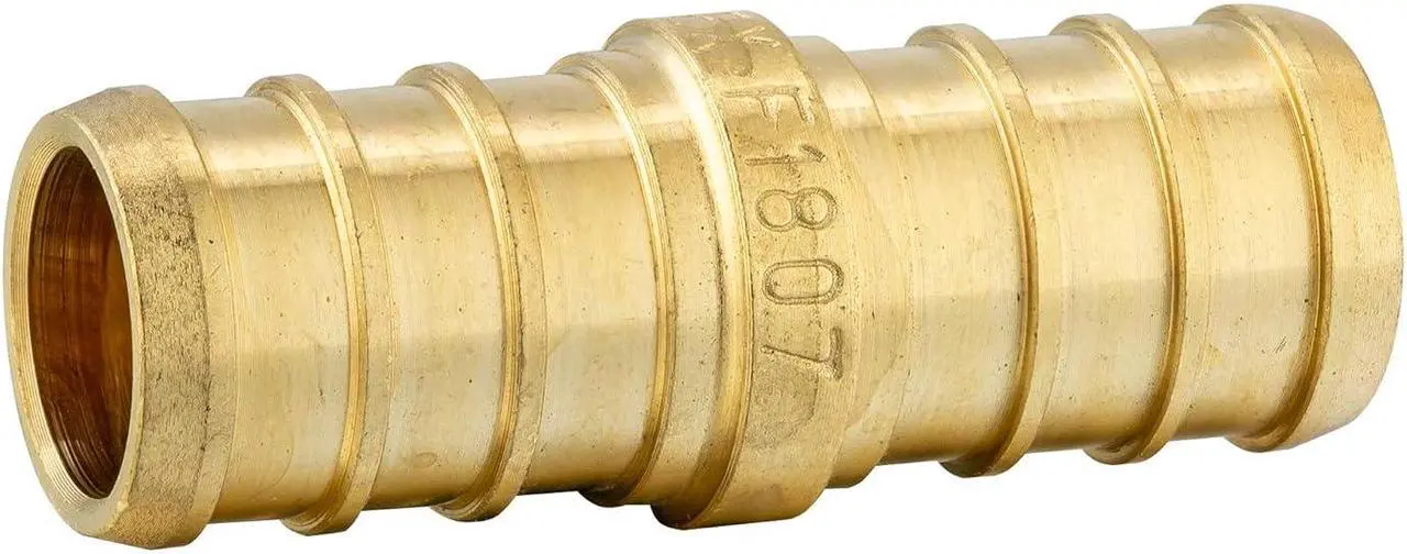 Alt view image 6 of 7 - (Pack of 45) EFIELD 3/4" Barb Pex Brass Crimp Fittings 15 Pieces each: Tee, Elbow and Coupling For Pex Tubing Connection, ASTM F1807
