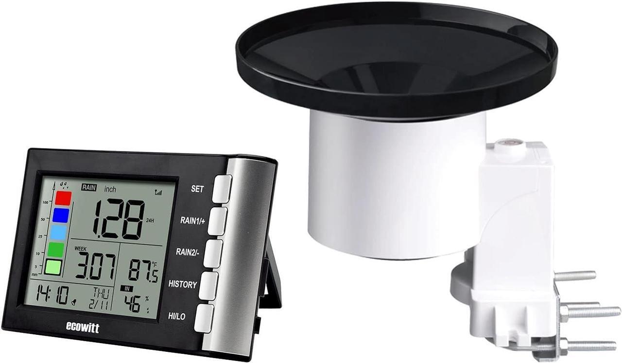 Main image of WH5360B Wireless Rain Gauge High Precision Digital 3-in-1 Weather Station with Indoor Thermometer and Hygrometer