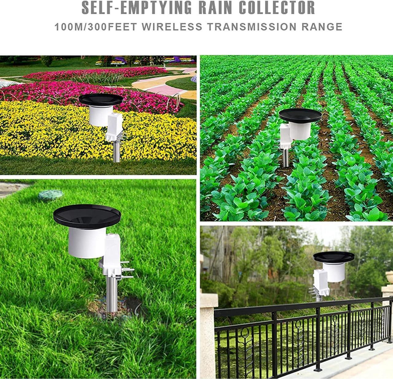 Alt view image 6 of 7 - WH5360B Wireless Rain Gauge High Precision Digital 3-in-1 Weather Station with Indoor Thermometer and Hygrometer