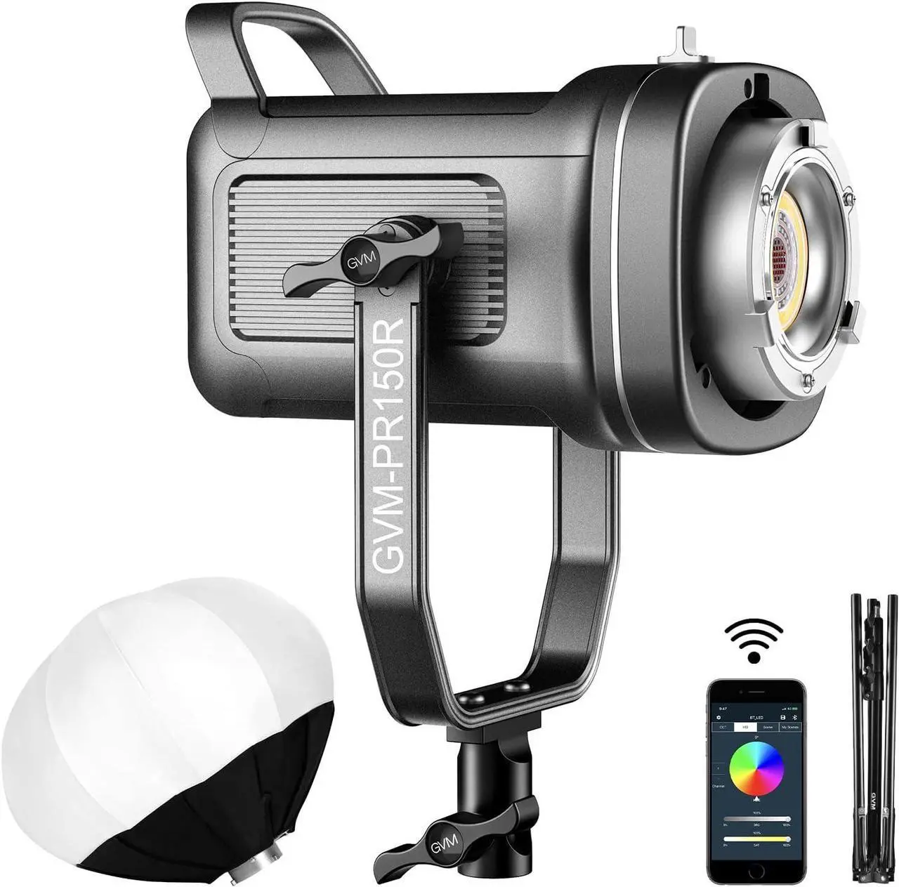 Main image of 150W LED Video Light 2700K~7500K RGB Video Light Photography Studio Light Kit with Lantern Softbox & Stand, CRI97+TLCI97 with 8 Lighting Effects+Custom Effects for Outdoor Shoot YouTube Videos
