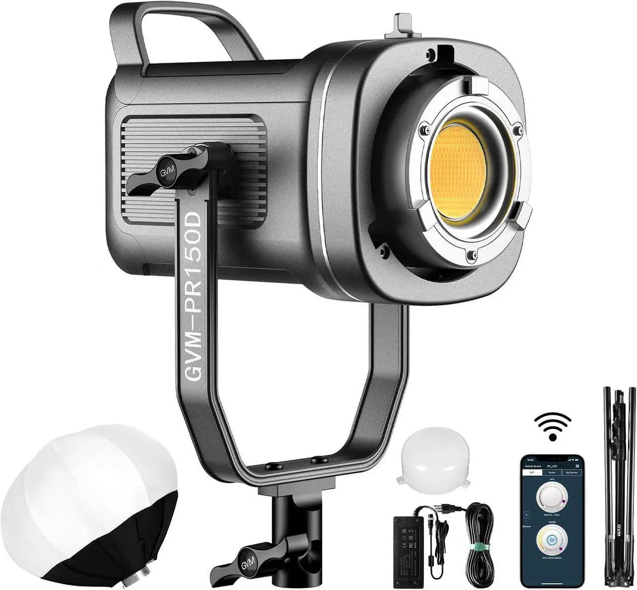 Alt view image 7 of 7 - 150W LED Video Light 2700K~7500K RGB Video Light Photography Studio Light Kit with Lantern Softbox & Stand, CRI97+TLCI97 with 8 Lighting Effects+Custom Effects for Outdoor Shoot YouTube Videos