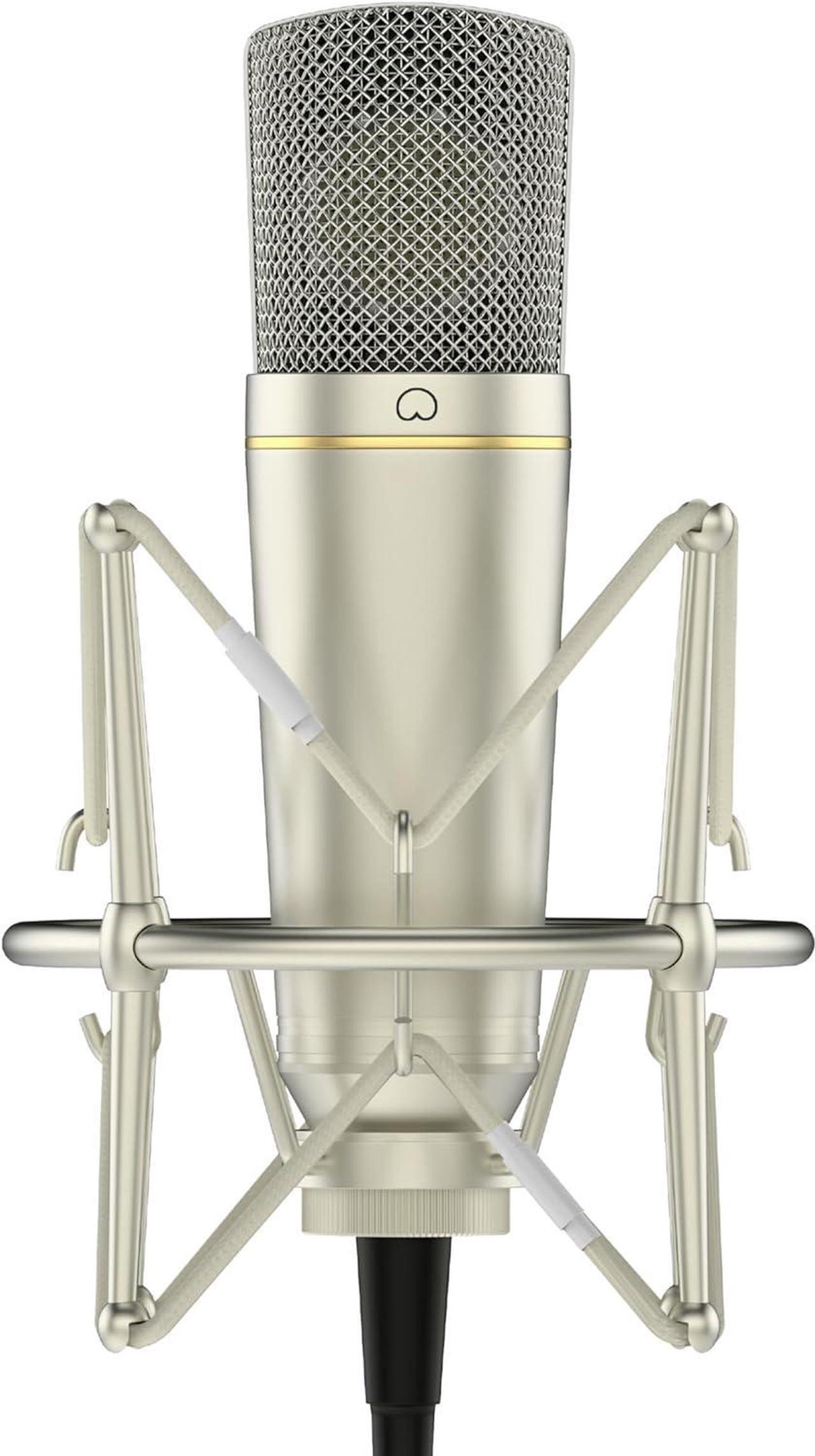 Main image of MA-67 Studio Condenser Microphone, 34mm Gold Large Diaphragm Capsule, Including Hydro Pop Filter, Metal Shock Mount, XLR Cable and Mic Bag - for Music Production, Vocal Recording and Podcasting