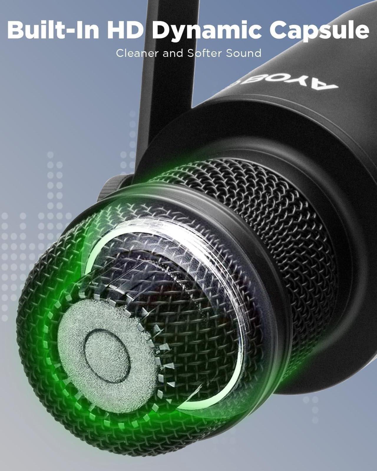 Alt view image 2 of 7 - BY-DM500 Podcast Microphone,XLR Dynamic Microphone with Broadcast Sound &Metal Construction Wide-Range Frequency Studio Microphone for Streaming Gaming Voice-Over Music-Black