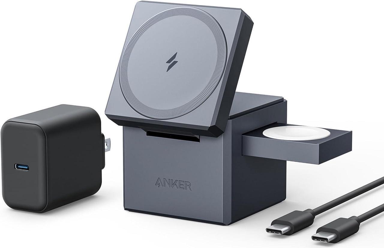 Main image of MagSafe Charger Stand Wireless Charger 3-in-1 Cube 15W Foldable Fast Charging for iPhone 16/15/14/13  Watch AirPods (Charger Included)