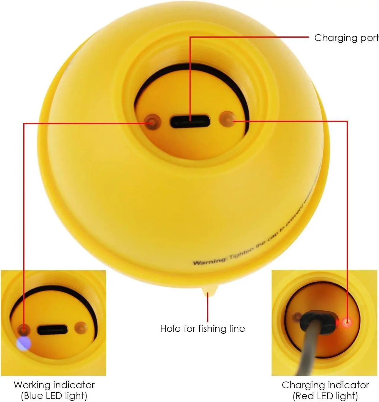 Alt view image 7 of 7 - Wireless Fish Finder Portable Fishfinder Sonar Sensor 147feet Depth Detection Rechargeable Depth Finders Kayak Fishing Accessories for Sea Fishing, Ice Fishing, Boat Fishing