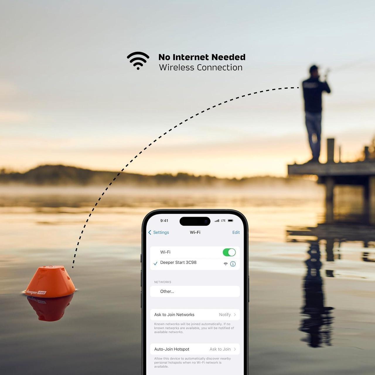 Alt view image 5 of 7 - Smart Fish Finder - Portable Fish Finder and Depth Finder For Recreational Fishing From Dock, Shore Or Bank | Castable Deeper Fish Finder with FREE User Friendly App | Phone Compatible