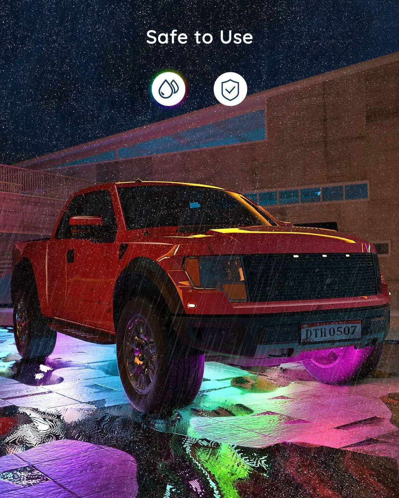 Alt view image 6 of 7 - Underglow Car Lights, 4 pcs RGBIC Smart LED Lights with 16 Million Colors and 10 Scene Modes with App Control, 2 Music Modes for Cars, SUVs, Trucks, DC 12-24V