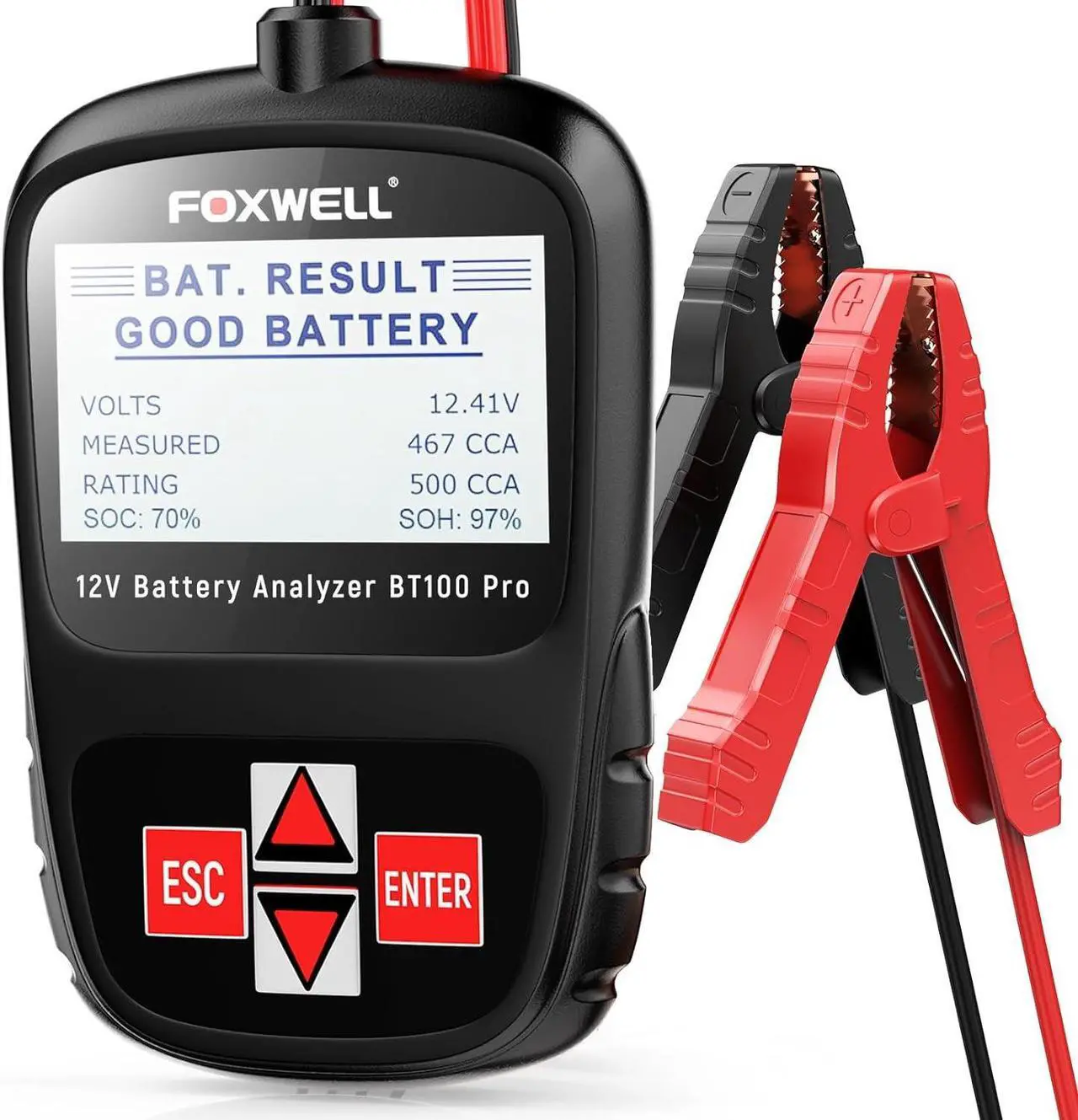 Main image of BT100 Pro Car Battery Tester 12V Automotive, 100-1100CCA Digital Battery Analyzer, Auto Battery Checker Battery Load Tester for Car Marine Boat SUV