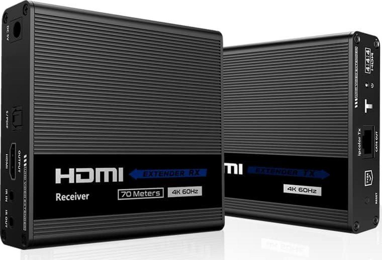 Main image of 4K HDBT Extender Kit HDR 18GBPS HDMI over Single CAT5e CAT6 CAT7 2.0B 4K @ 60hz UltraHD YUV 4:4:4 Uncompressed 230FT 70M Transmitter Receiver IR RS232 HDCP2.2 CONTROL4 SAVANT HOME AUTOMATION 4K2K