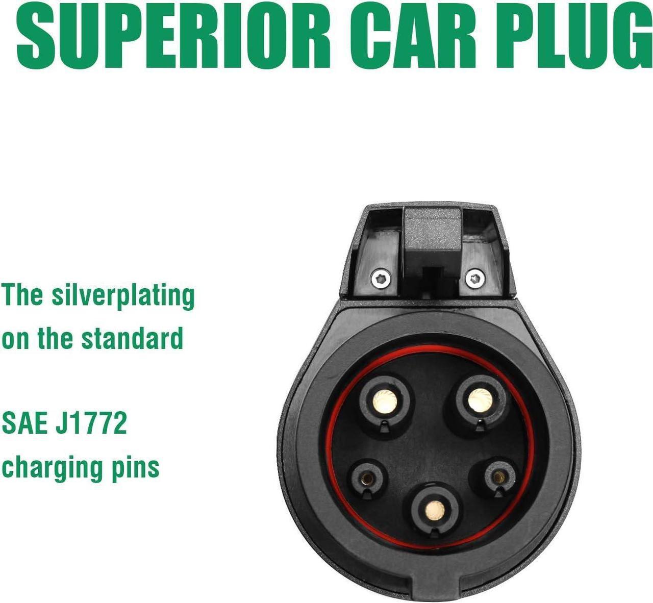 Alt view image 3 of 7 - 40A 20 Feet EV Charger Extension Cord for J1772 Electric Vehicle Charging Stations