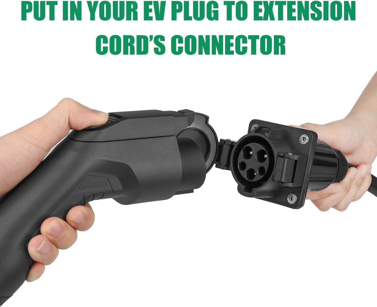 Alt view image 4 of 7 - 40A 20 Feet EV Charger Extension Cord for J1772 Electric Vehicle Charging Stations