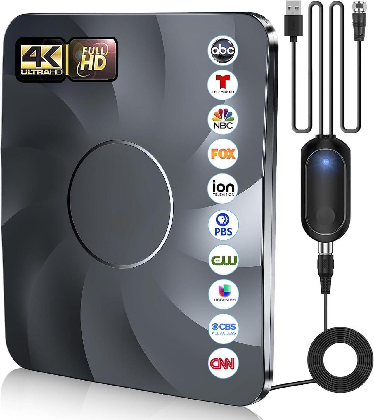 Main image of 1600+ Miles Range TV Antenna Indoor,2025 Upgraded Digital TV Antenna for Smart TV with Best Signals Amplified,HD TV Antenna for TV Outdoor for Local Channels - Support 8K, 4K, 1080P - 38ft Coax Cable