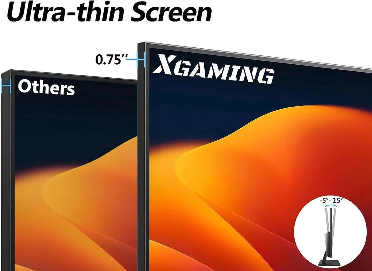 Alt view image 3 of 7 - 27 Inch Computer Monitor 100Hz FHD,1920 x 1080P Gaming Monitor with HDMI VGA Display Ports,3ms Response,Dual Speakers,FreeSync,100×100mm VESA Mount,IPS Screen for Gaming Home Office