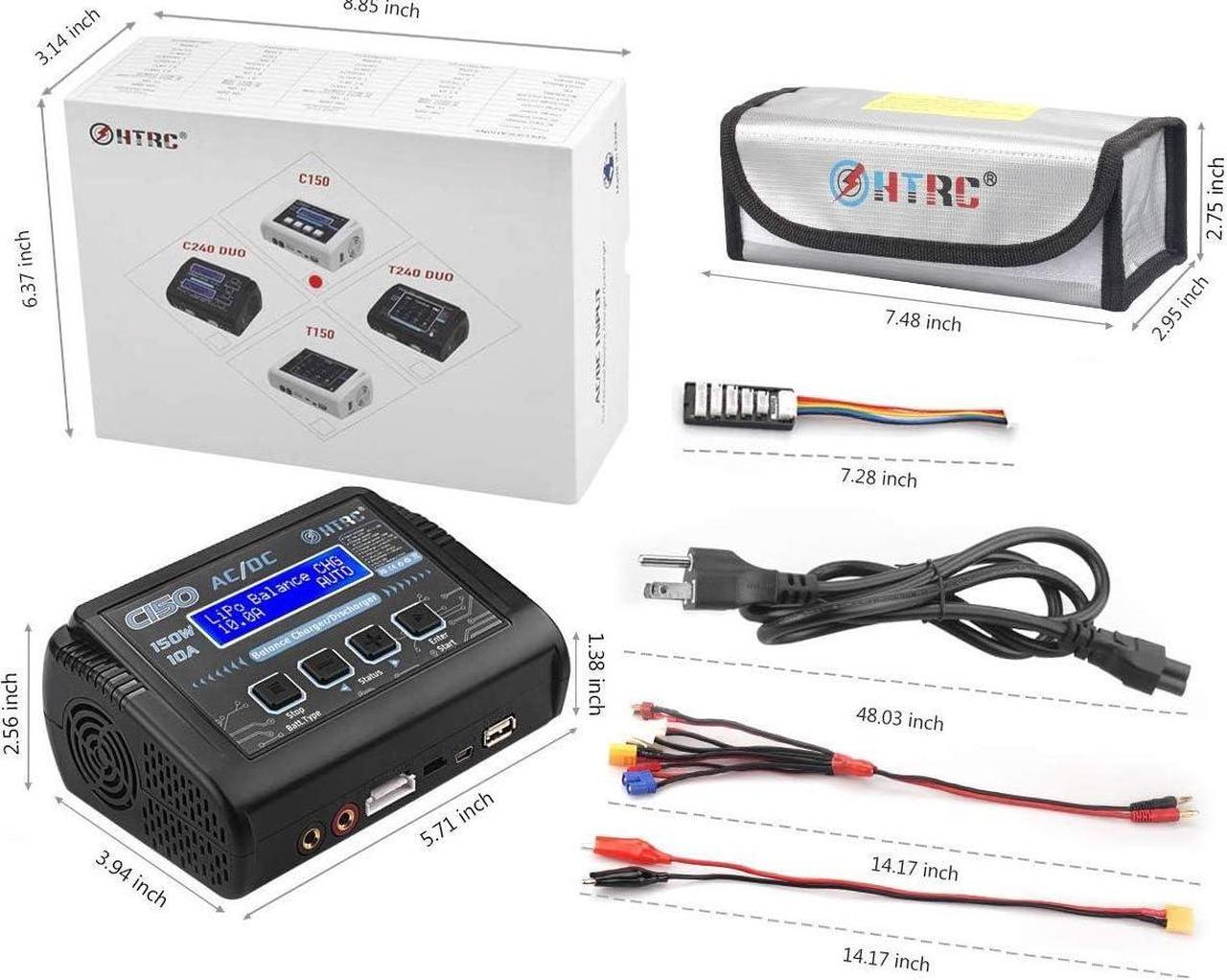Alt view image 6 of 7 - Battery Charger, 1S-6S RC Car Charger 150W Lipo Charger 10A Balance Charger Fast Charge Discharge Smart Charger for LiPo/Li-ion/LiFe Battery(1-6s) NiMH/NiCd (1-15s) RC Hobby Battery Charger
