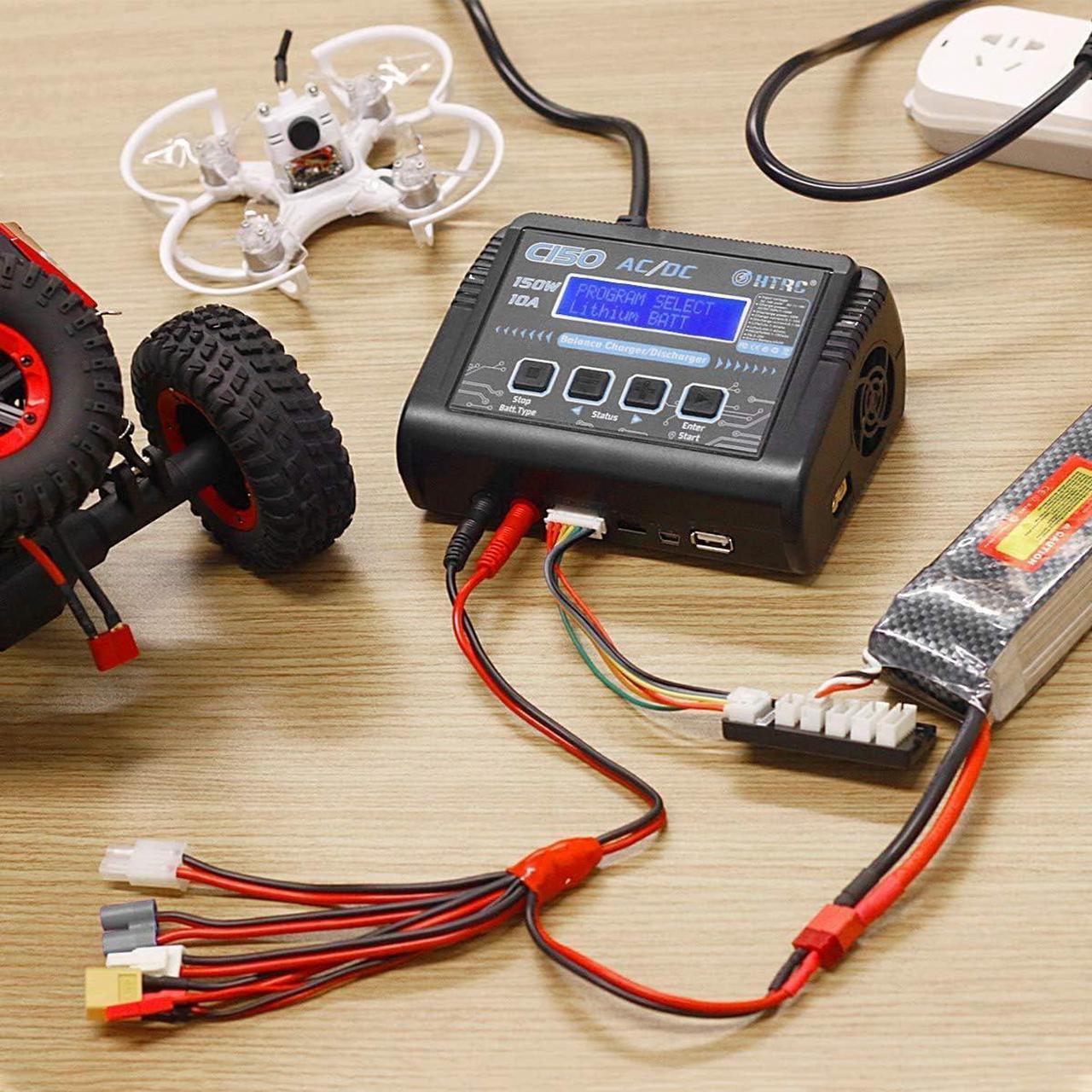 Alt view image 7 of 7 - Battery Charger, 1S-6S RC Car Charger 150W Lipo Charger 10A Balance Charger Fast Charge Discharge Smart Charger for LiPo/Li-ion/LiFe Battery(1-6s) NiMH/NiCd (1-15s) RC Hobby Battery Charger