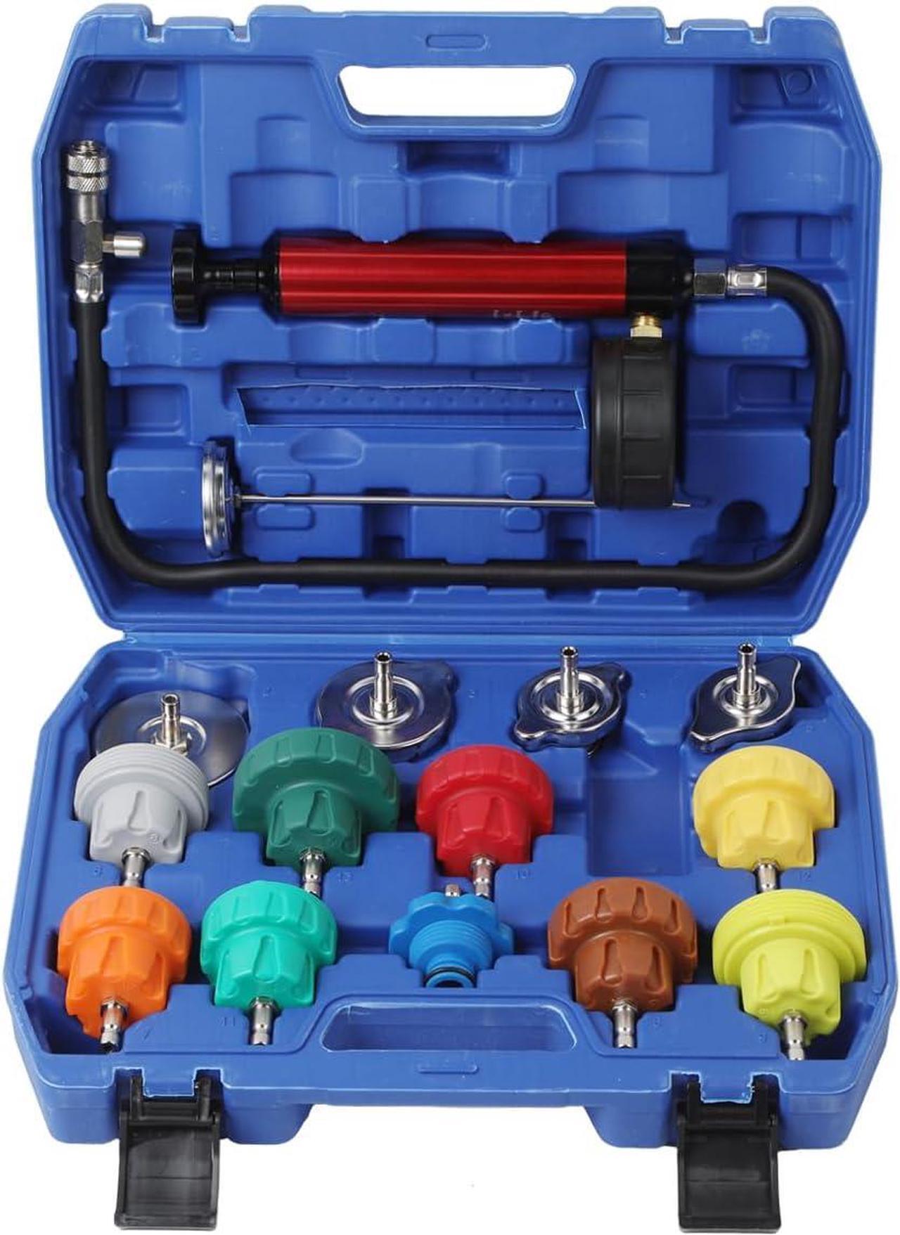 Main image of Universal Radiator Pressure Tester and Pieces Radiator Pressure Tester Portable Toolbox (15PCS)