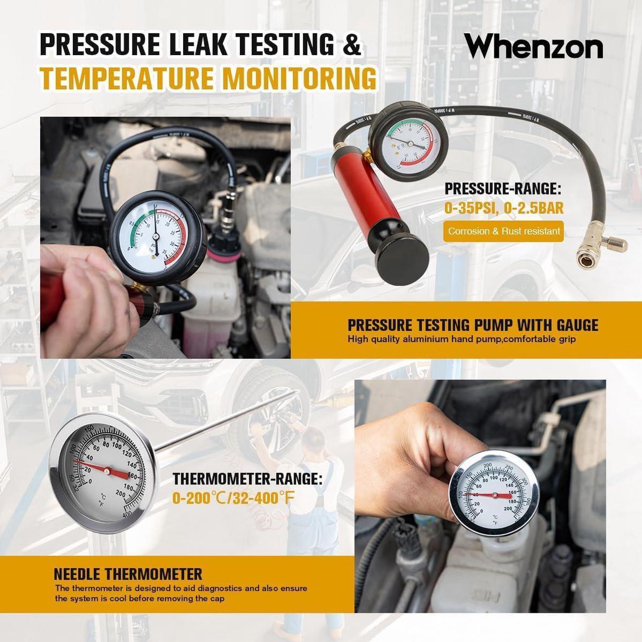 Alt view image 2 of 4 - Universal Radiator Pressure Tester and Pieces Radiator Pressure Tester Portable Toolbox (15PCS)