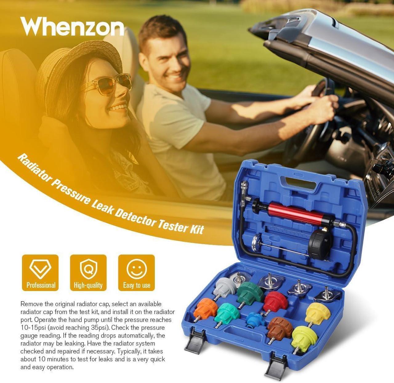 Alt view image 4 of 4 - Universal Radiator Pressure Tester and Pieces Radiator Pressure Tester Portable Toolbox (15PCS)