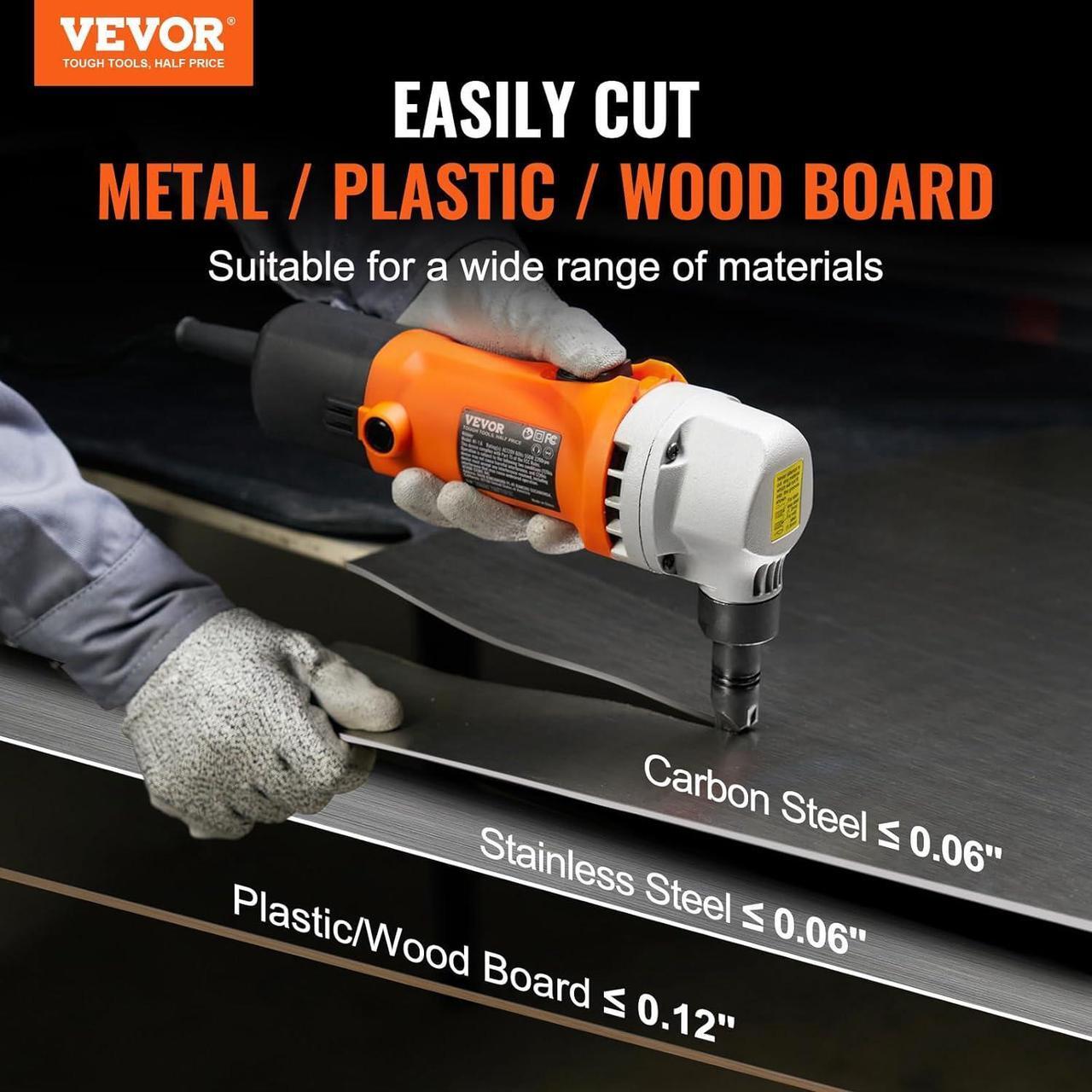 Alt view image 2 of 7 - Sheet Metal Nibbler, 550W Powerful 2200 RPM High Speed, 360 Degree Rotation Electric Nibbler Metal Cutter, Straight Curve and Circle Cutting for Stainless Steel, Aluminum, Plastic, Wood Board