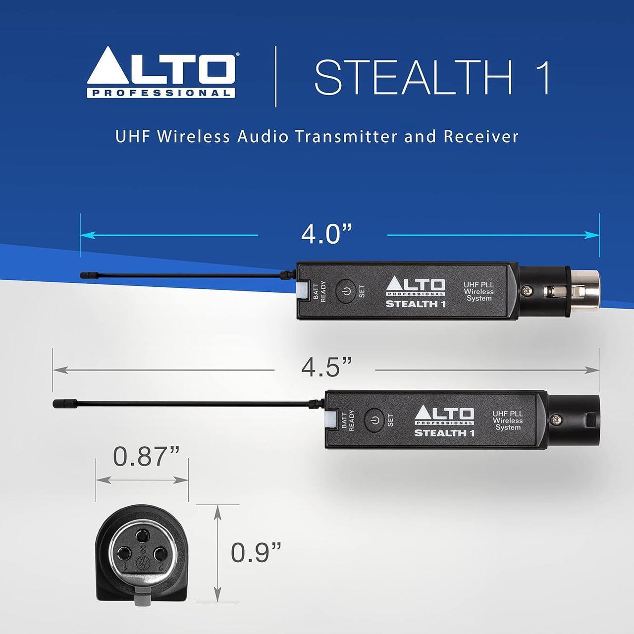 Alt view image 6 of 7 - Mono UHF XLR Wireless Audio System, Transmitter and Receiver for Powered Speakers, Mixers and Dynamic Microphones,black