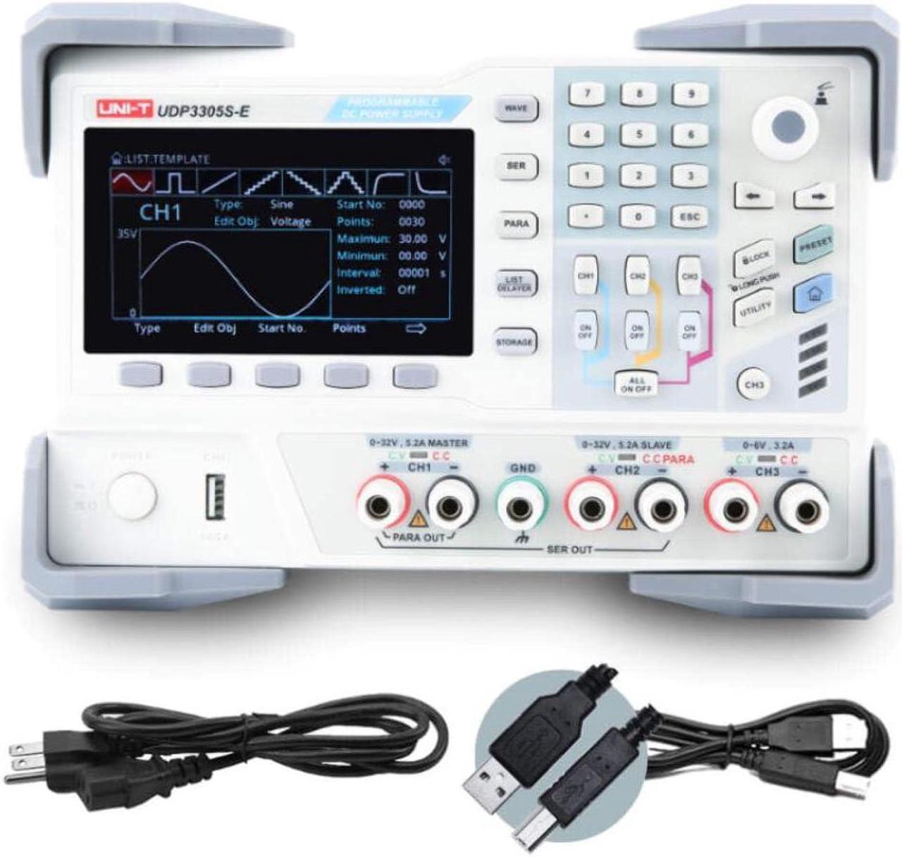 Main image of UDP3305S-E Programmable Linear DC Laboratory Power Supply with 4 Channels, 328W, 10mV, 1mA Resolution; Voltage <0.3%+20mV Current <0.2%+5mA Setting Accuracy