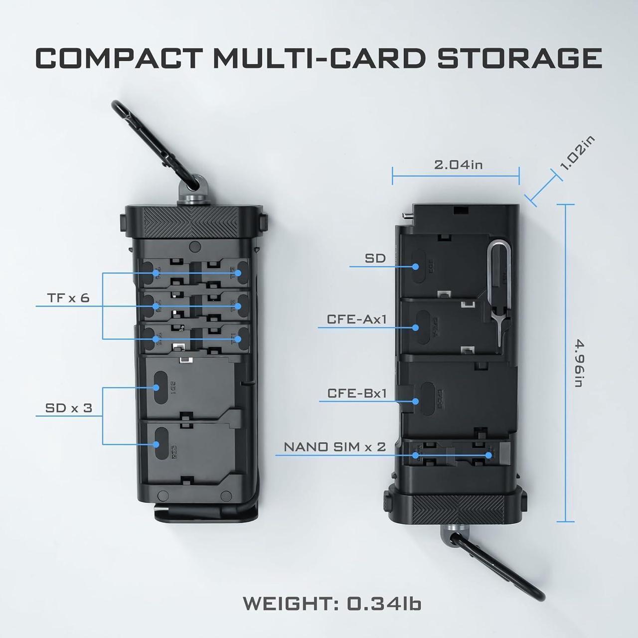 Alt view image 4 of 6 - USD 3.2 10GBps Pro Reader Versatile CF Express A,CF Express B, SD, and Micro SD Card Reader & Holder for Photography and Videography Professionals