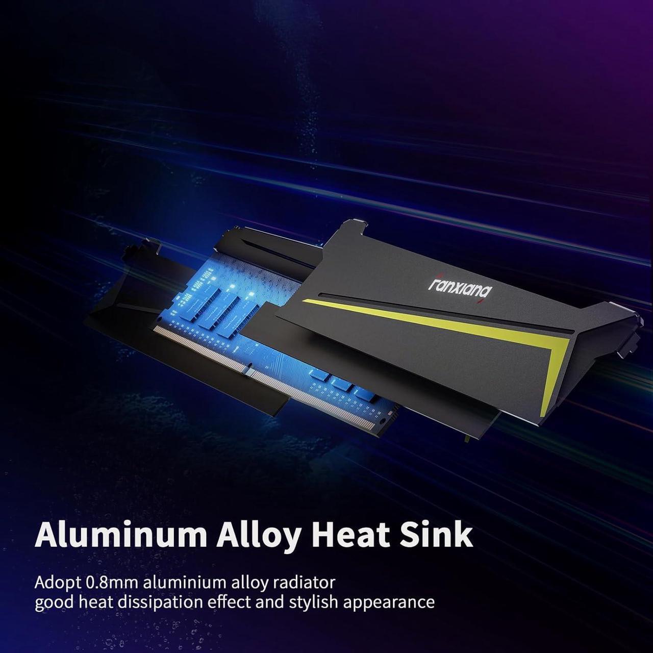 Alt view image 5 of 7 - DDR4 RAM 32GB (2x16GB) 3200Mhz CL22 1.2V Desktop Computer Memory,Exclusively Compatible with Intel Platforms,Ideal for Gaming, Streaming, and Professional Application - Black