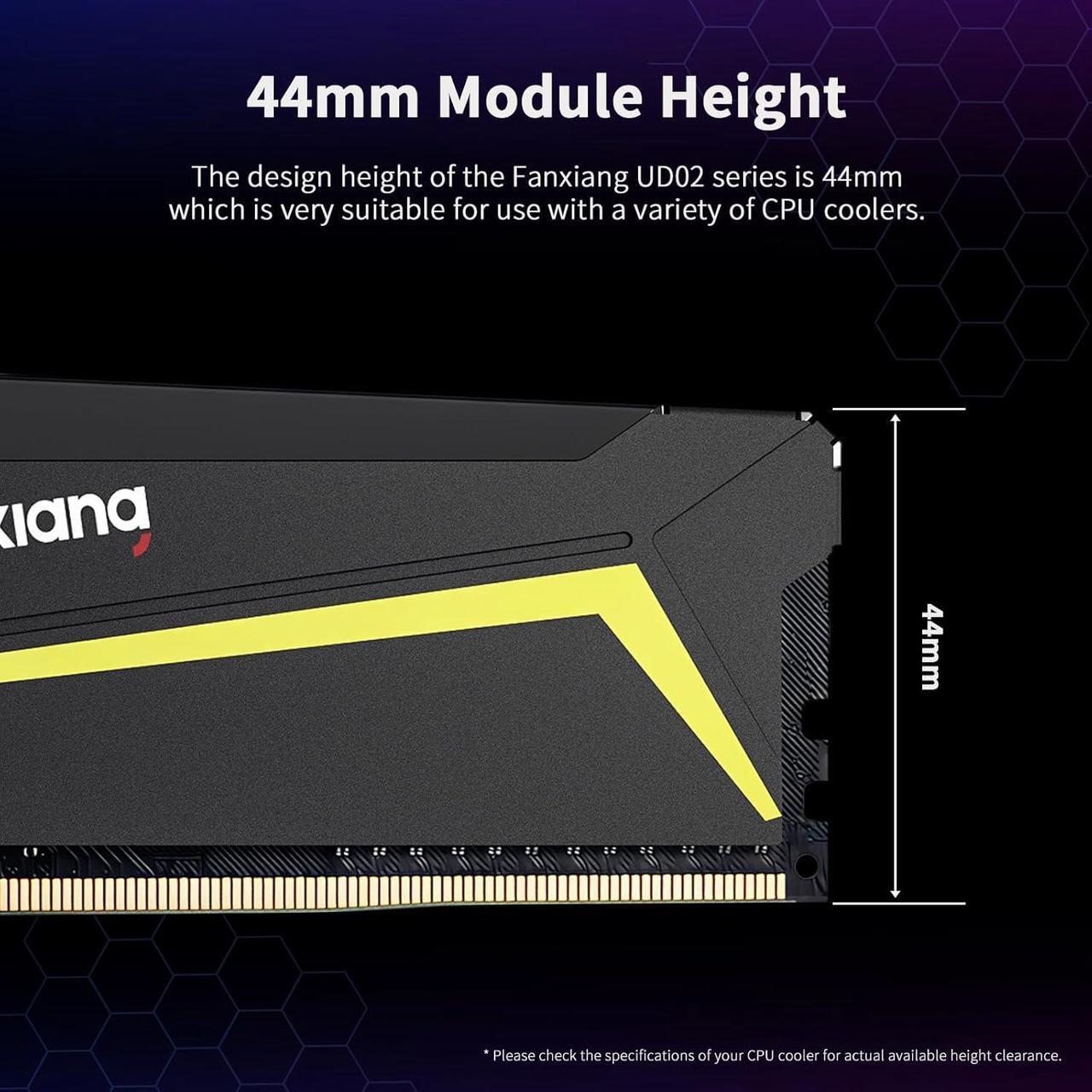 Alt view image 6 of 7 - DDR4 RAM 32GB (2x16GB) 3200Mhz CL22 1.2V Desktop Computer Memory,Exclusively Compatible with Intel Platforms,Ideal for Gaming, Streaming, and Professional Application - Black