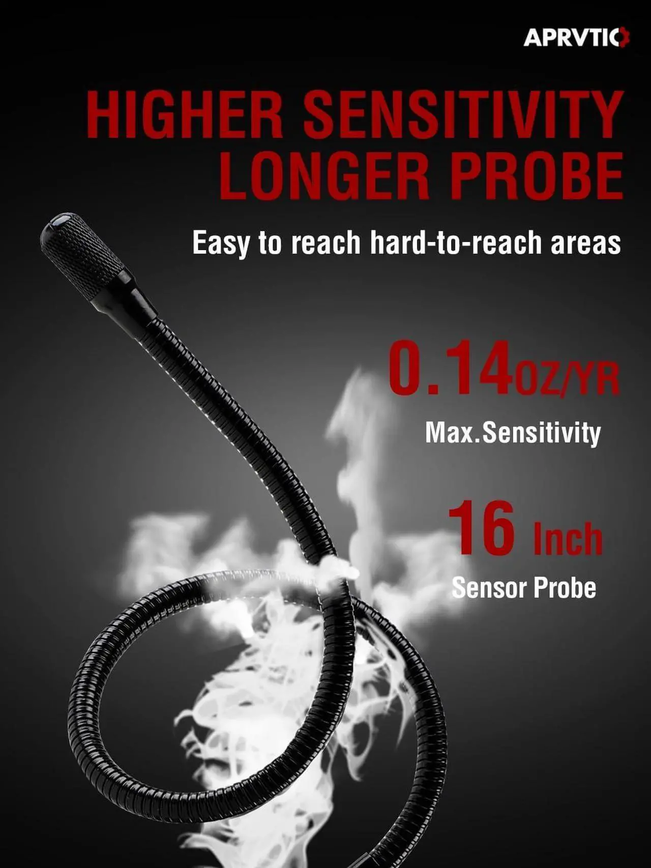Alt view image 2 of 7 - Aprvtio ALD-200 ASHP Freon Leak Detector Battery Powered, Freon Sniffer Automotive Halogen Gas Leak Detector Detect R22, R134a, R415b, R417a CFCs HCFCs HFCs HCs