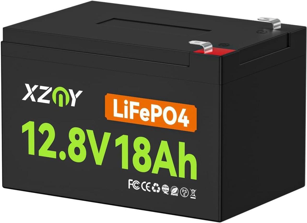 Main image of Compact 12V 18Ah LiFePO4 Lithium Battery, 3000+ Cycles 12 volt Lithium Battery Built-in 20A BMS, 12V 18Ah Battery for Garmin Fish Finder Battery, Power Wheels, Mobility Scooter, Lighting Supply