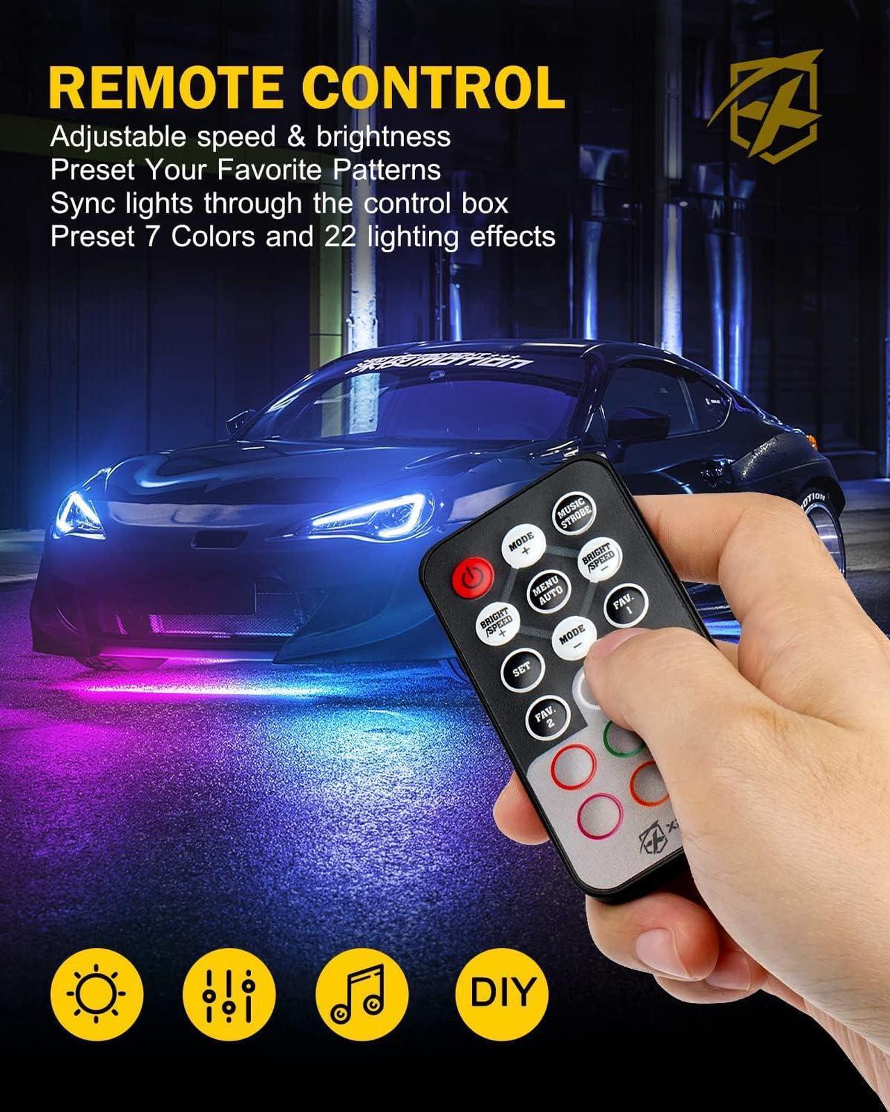 Alt view image 5 of 7 - Car Underglow Light, 6 Pcs Under Glow Kit for Car with Dream Color Dancing Chasing, App & Remote Control 16 Million Colors Sound & Music Waterproof Under Glow Lights for Truck