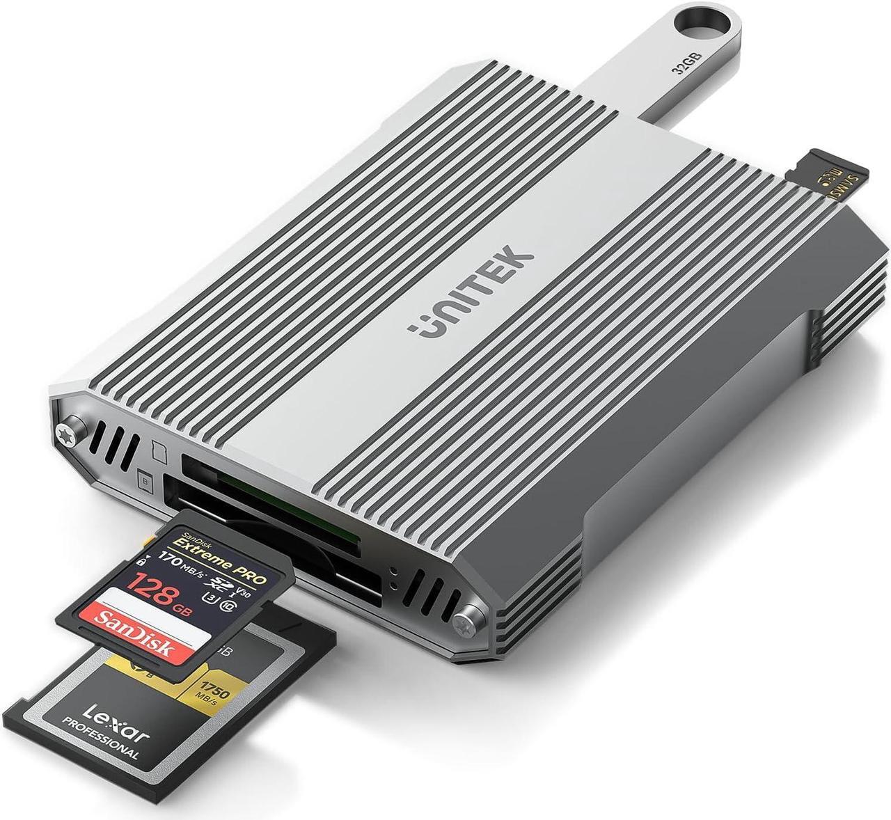 Main image of 4 in 1 CFexpress Type B Card Reader - SD4.0 UHS-II & Micro SD Card Reader with USB-A Hub 10Gbps USB 3.2 Gen 2 CFexpress Adapter for CFexpress Type B/SD UHS-II/Micro SD 3.0/SDHC/SDXC/SDUC