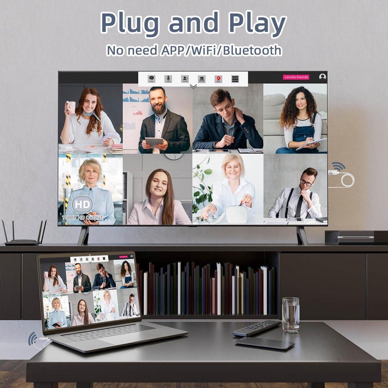 Alt view image 2 of 7 - Wireless HDMI Transmitter Receiver with Adapter 4K, 1080P 60HZ HDMI Wireless Extender, Plug & Play 2.4G/5G Wireless HDMI Kit for Streaming Video and Audio to Monitor from Laptop/PC/Projector