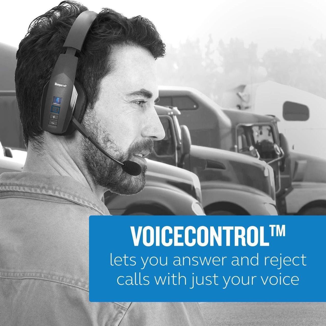 Alt view image 6 of 7 - B450-XT Noise Cancelling Bluetooth Headset  Updated Design with Industry Leading Sound & Improved Comfort, Up to 24 Hours of Talk Time, IP54-Rated Wireless Headset,Black
