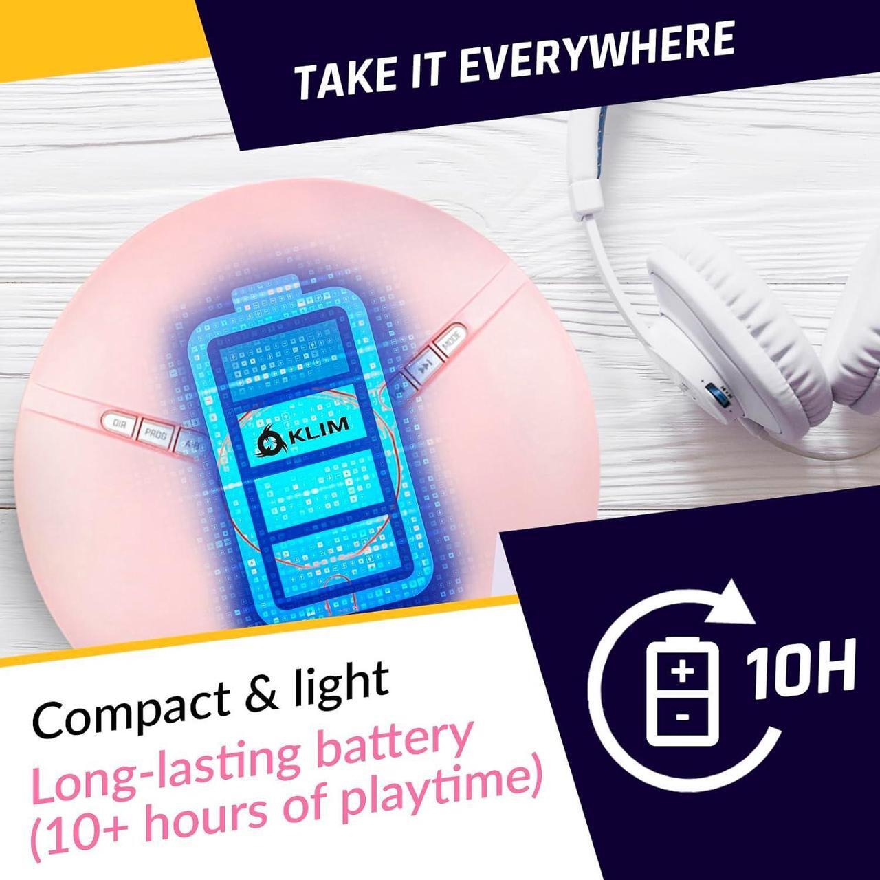 Alt view image 5 of 7 - Discman Portable CD Player with a Built-in Battery - New 2024 - Ideal Car CD Player with Earphones - Compatible CD-R CD-RW MP3 Compact Mini CD Players Personal CD Walkman - Pink