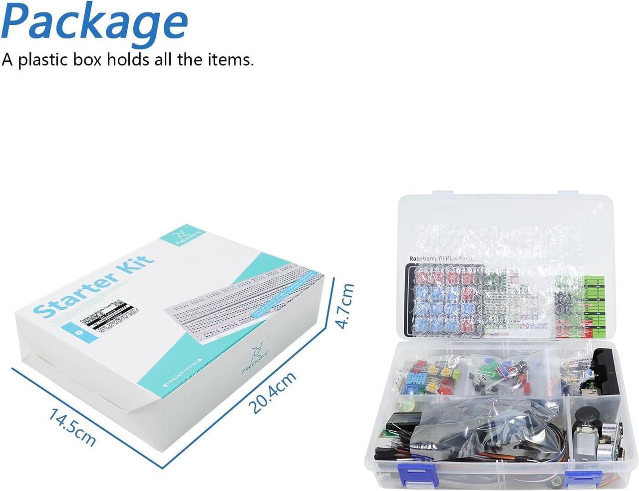 Alt view image 7 of 7 - Ultimate Starter Kit for Raspberry Pi Pico 2 W (Included), Dual Arm Cortex-M33 and Dual Hazard3 RISC-V Microcontroller, 767-Page Detailed Tutorial, 224 Items, 119 Projects, Python C Java Code