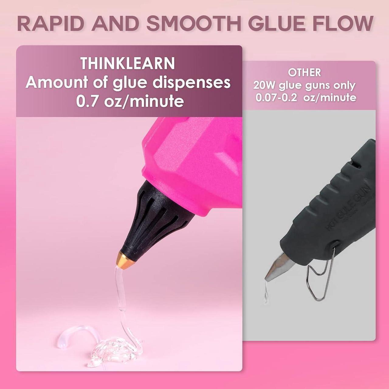 Alt view image 4 of 7 - Hot Glue Gun, 20V Pink Cordless Glue Gun with 30 PCS Full Size Glue Sticks, 2Ah Rechargeable Battery Glue Gun Kit for DIY, Arts & Craft, Decorations, Gift for Women