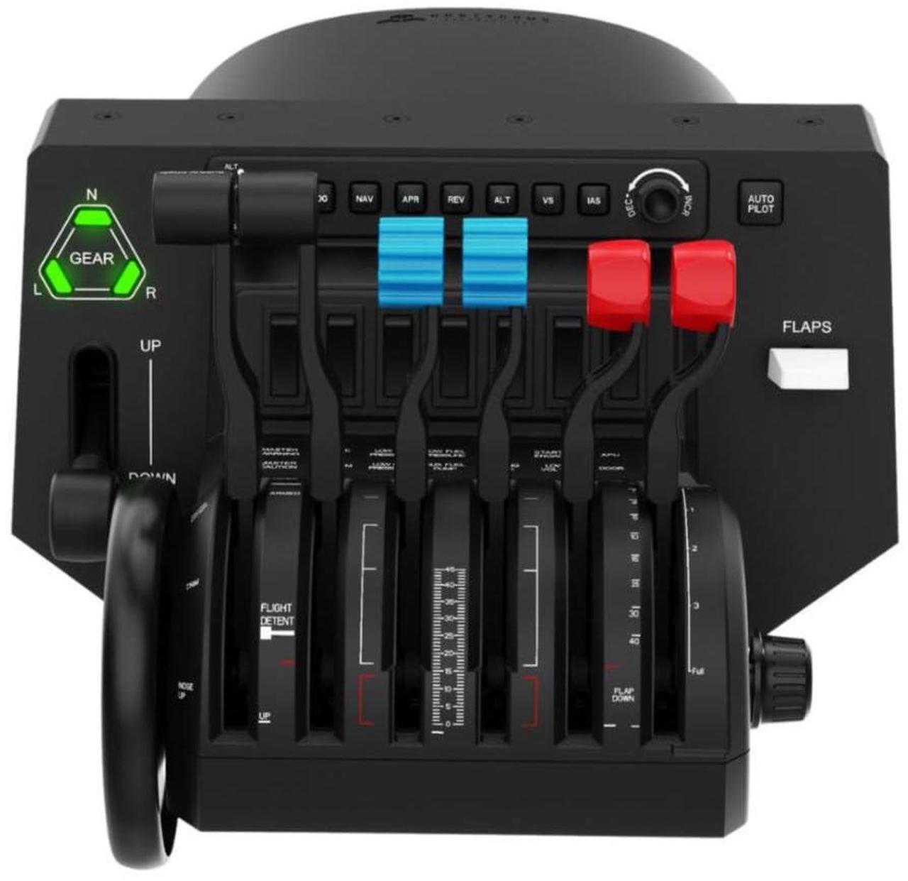 Main image of Flight Simulator Throttle Quadrant - Trim, Gear, Flaps, Autopilot, Radio Switch Panel - 6 Interchangeable Levers  Desk Clamps Included - Programmable Functions  USB-C Cable Included [video game]