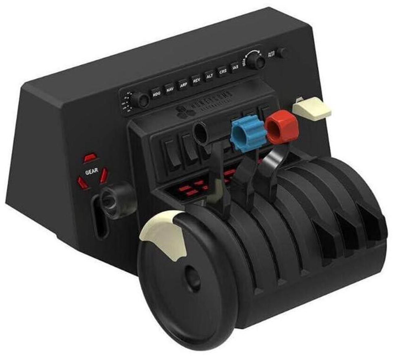 Alt view image 2 of 7 - Flight Simulator Throttle Quadrant - Trim, Gear, Flaps, Autopilot, Radio Switch Panel - 6 Interchangeable Levers  Desk Clamps Included - Programmable Functions  USB-C Cable Included [video game]